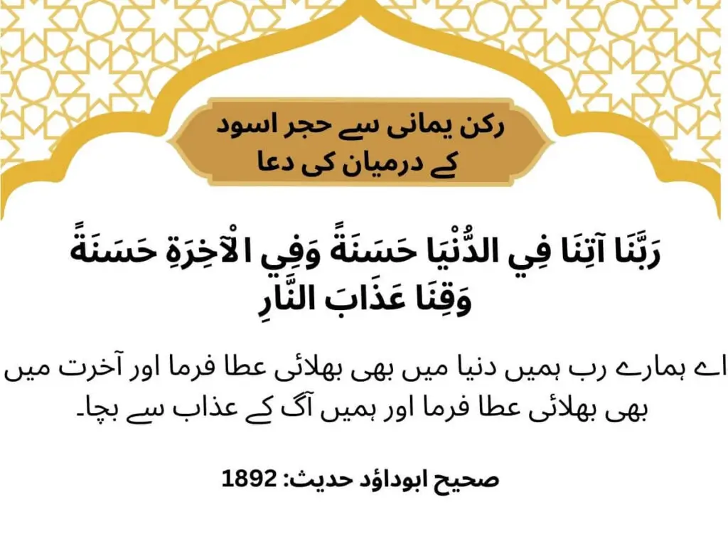 Dua Between Yemani Corner & Black Stone