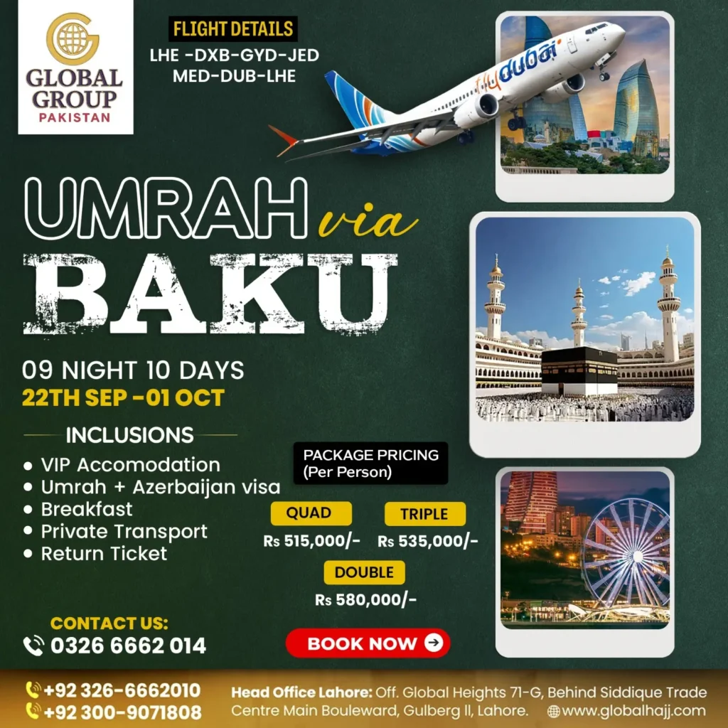 Umrah Via Baku from Pakistan